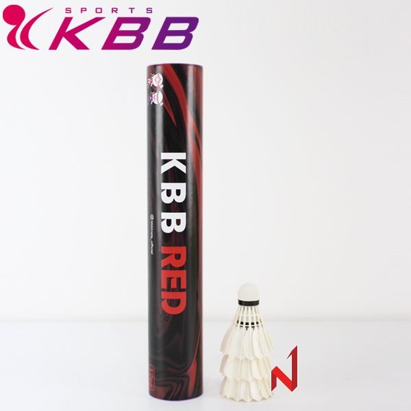 KBB 배드민턴셔틀콕 KBB 레드 오리털 시합구 12개입