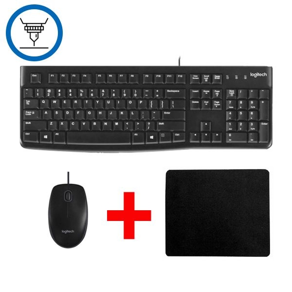 패드+긱인(인쇄)서비스 로지텍 K120 + B100 USB 키보드 마우스 세트 키스킨포함k