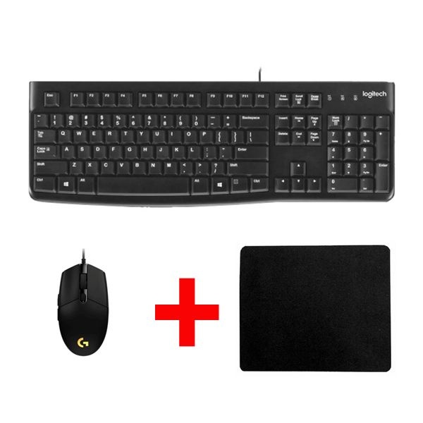 패드증정 로지텍 K120 + G102 2세대 정품박스 블랙 USB 키보드 마우스 세트 키스킨포함k