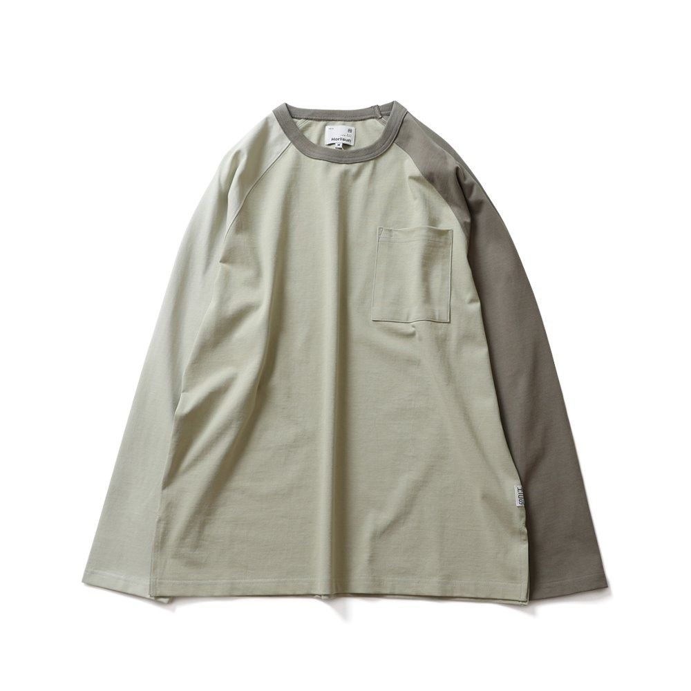 홀리선 홀리선 21SS Fairview Raglan Color Variation Pocket T-shirts Green Olive