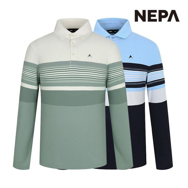 NEPA(주) 네파 [네파] 남성 스트라이프 패턴 기모 폴로티셔츠 (레귤러핏) 7J75244