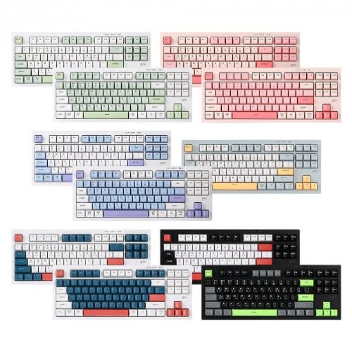 [오늘출발] 지클릭커 OFFICEPRO WK50 사일런스 M RGB 무소음 방수 무선 블루투스 키보드 87 Navy Blue