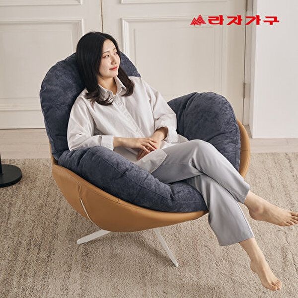 라자가구 (착불)[라자가구][TOPS][착불]스웰 1인용 패브릭 안락 수유 의자 360도 회전 1인 소파