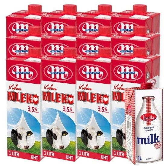 믈레코비타 멸균우유 폴란드 수입 흰 우유 아이러브밀크 (1000ml)1L 12개 (38766231) (단일_옵션)