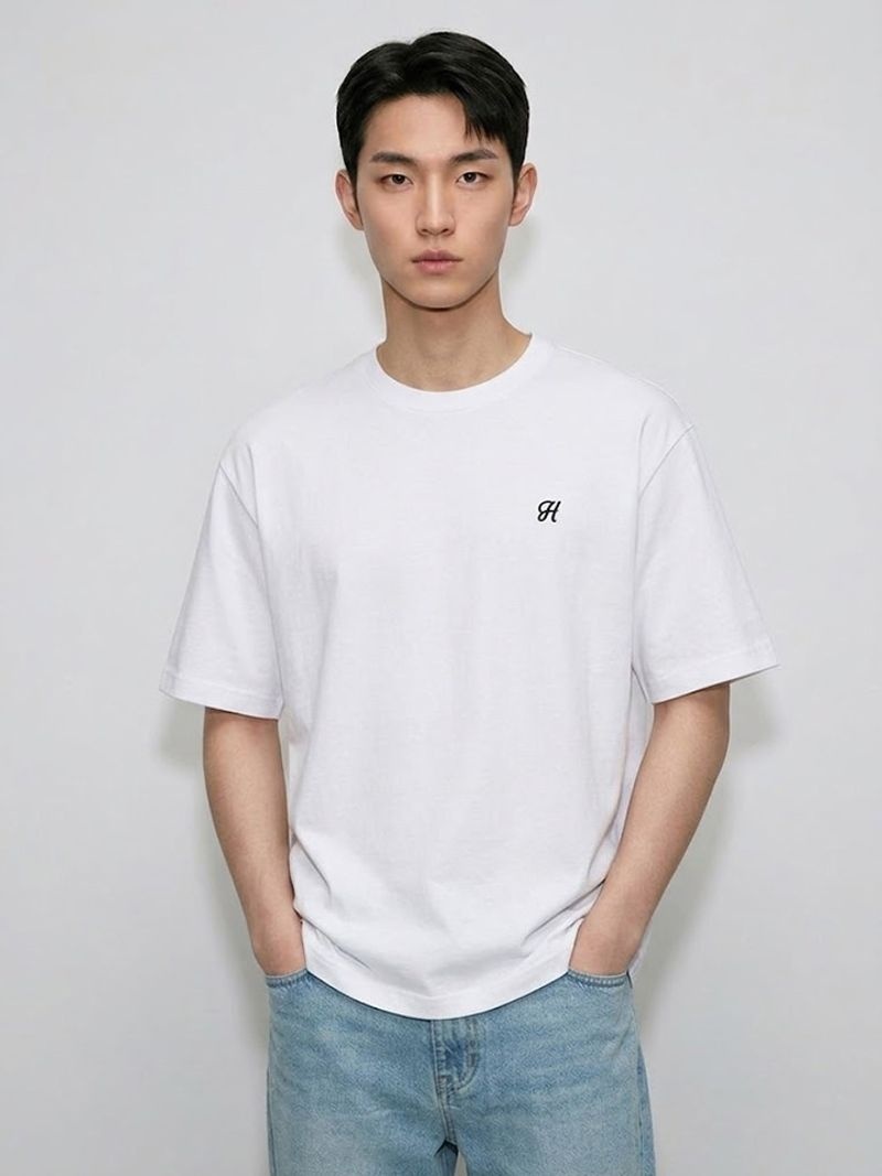 행텐 HANGTEN 남성 로고 디지털 프린트 그래픽 반팔 티셔츠00110570-031-421-31 398262
