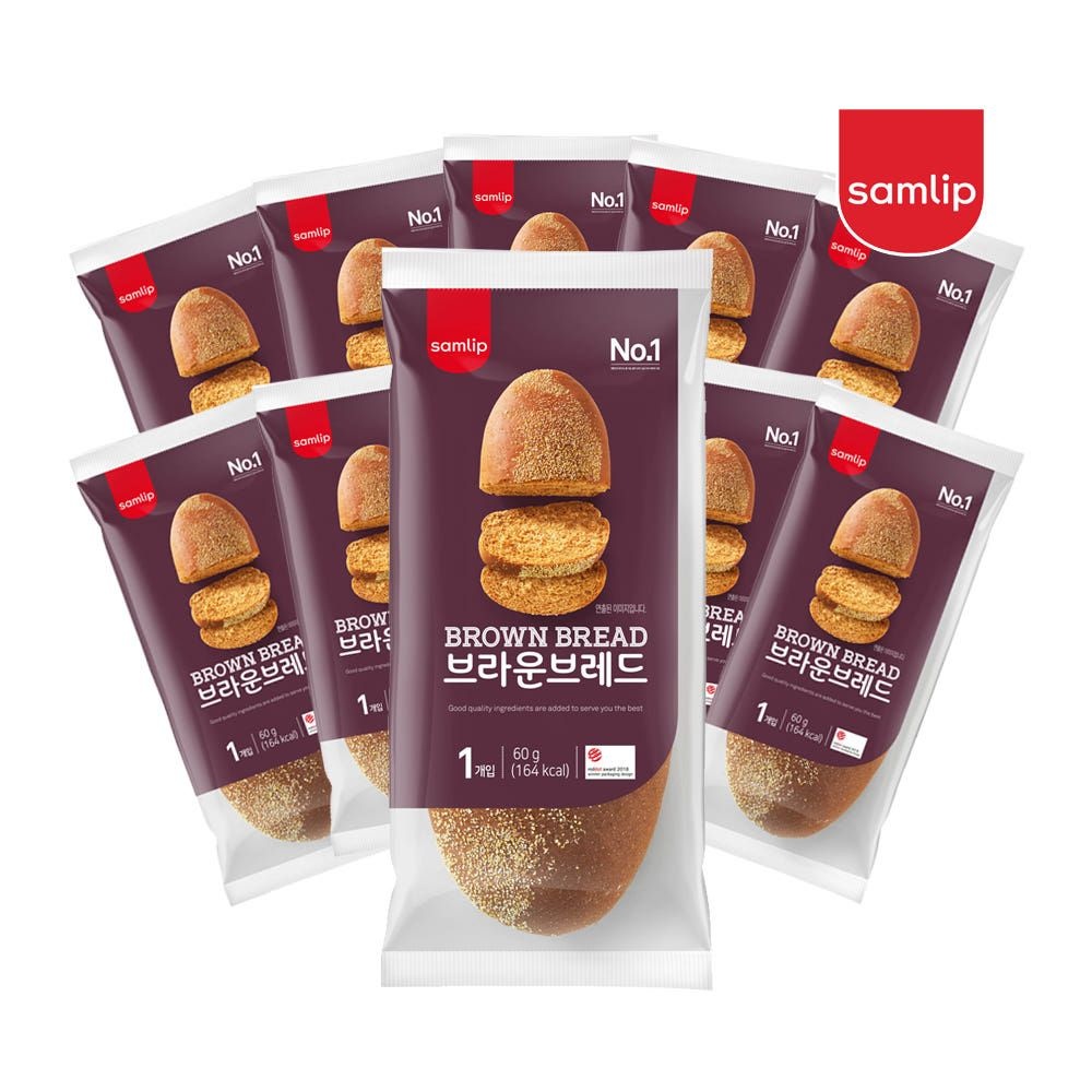 삼립 냉동 브라운브레드 60g 10개입 부시맨빵 아웃백 식전빵 레스토랑 식사용빵