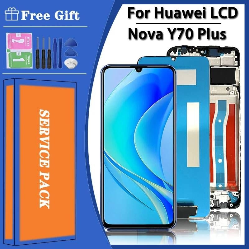 [해외] Huawei nova Y70 Plus LCD MGA-LX9 디스플레이 스크린 터치 디지타이저 어셈블리 용 6.75 화웨이 노바 MGA-LX9N (프레임 포함)