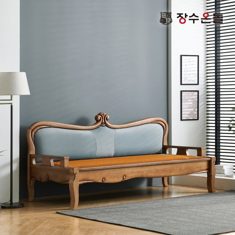 장수온돌 로망스 페브릭 스프링황토볼확장형 온열카우치 건강소파