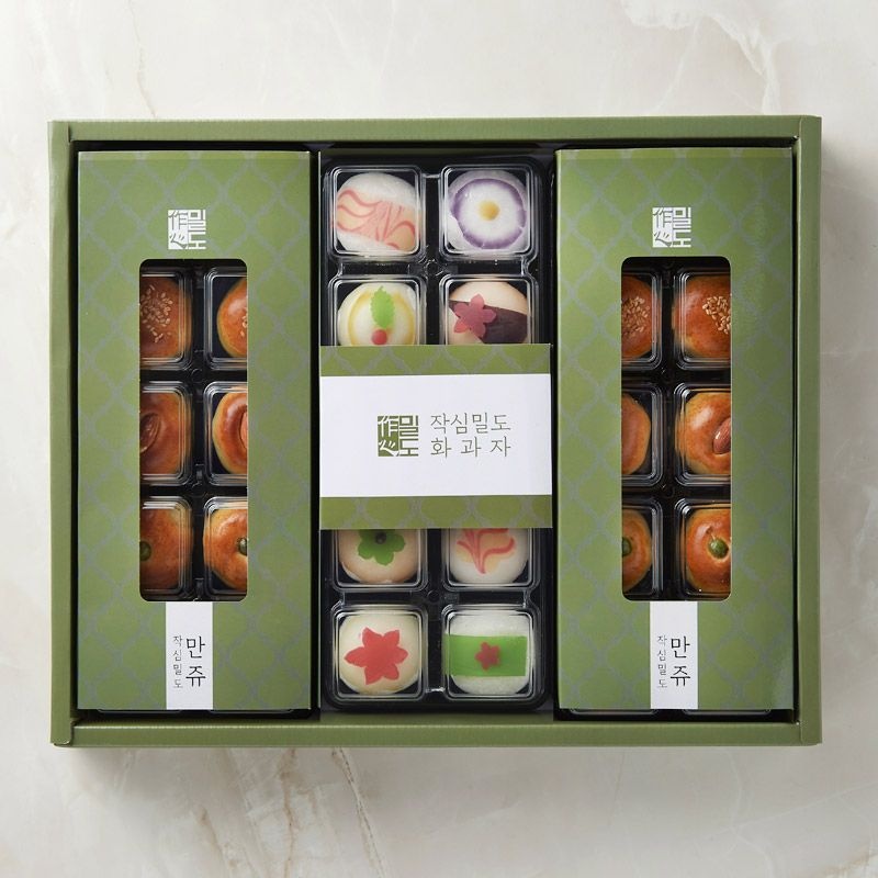 [롯데백화점]  다과한상 화과자.만쥬 혼합3호 세트(화과자10입.만쥬20입)