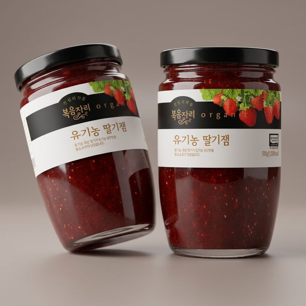 복음자리 간식재료 유기농 아이스티용 딸기잼 500g 2개