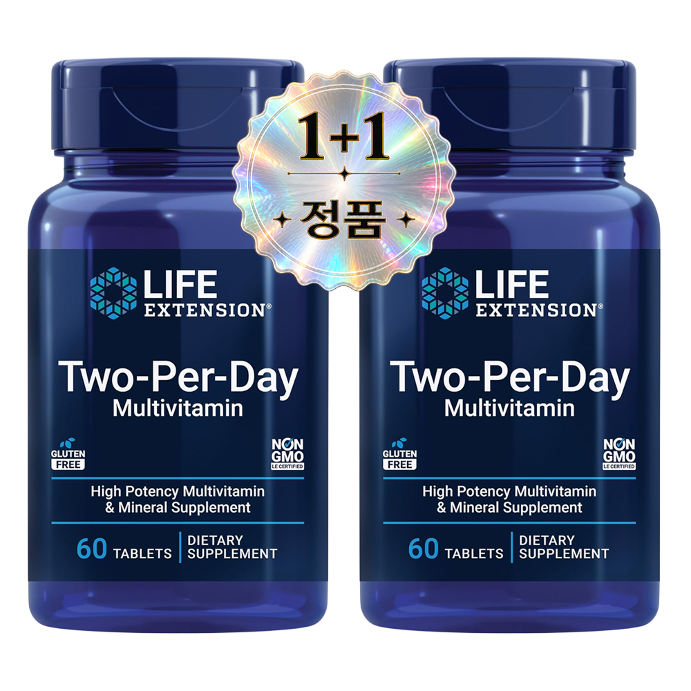 [해외] 라이프익스텐션 투퍼데이 종합비타민 멀티비타민 타블렛 60정 2개