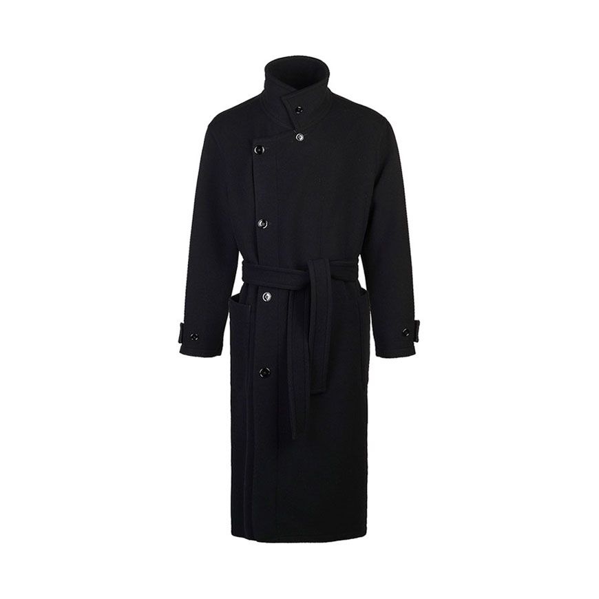 [라벨루쏘] FW26 공용 랩 더블 울 코트 CO1037 LF1116 BK999
