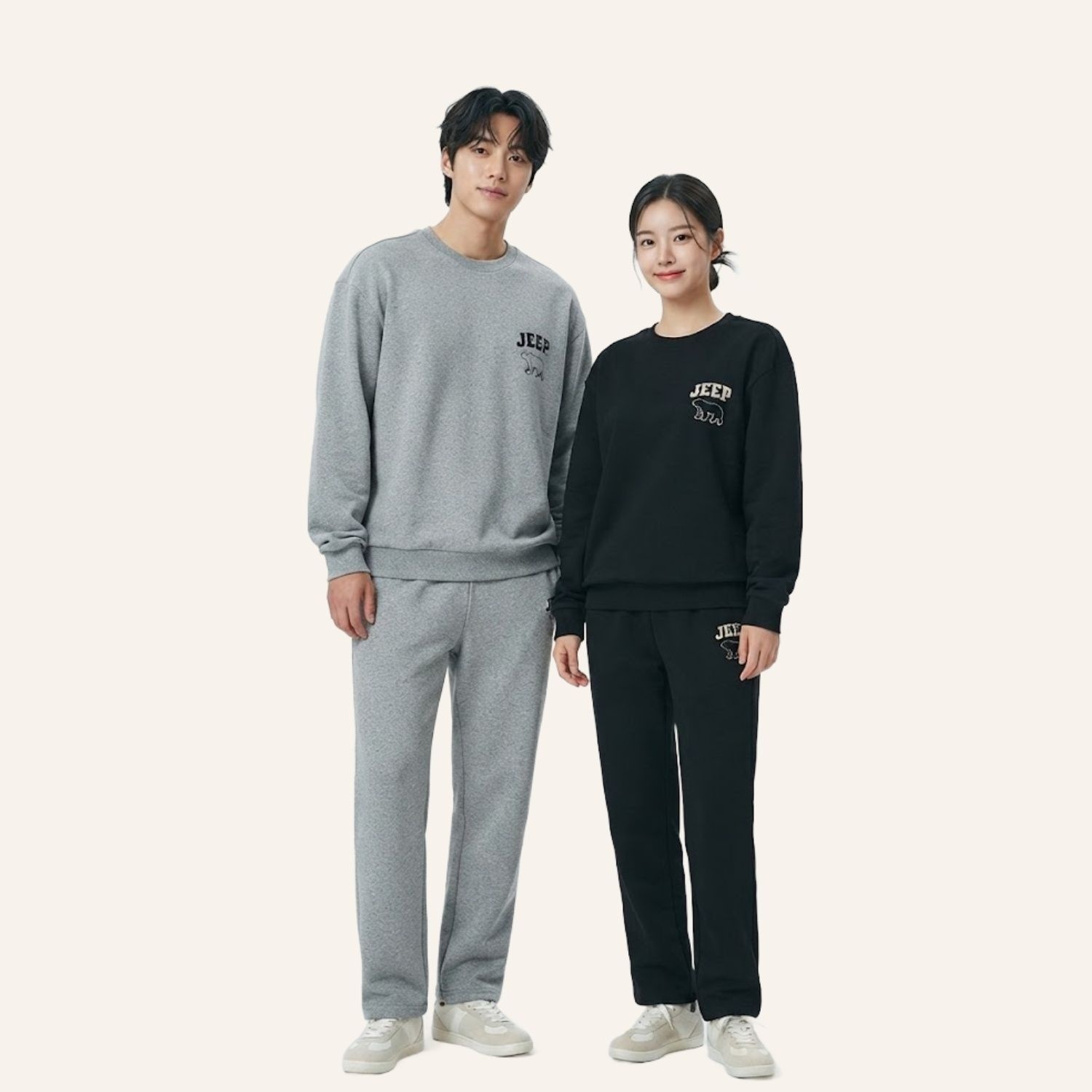 지프 Jeep [남녀공용] 2026 가을신상품 트레이닝세트 2종택1