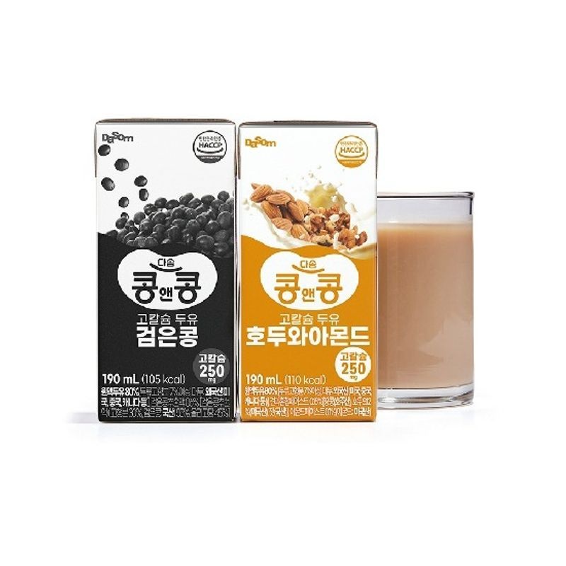 [콩앤콩] 고칼슘 두유 검은콩 190ml*72팩[36003895]