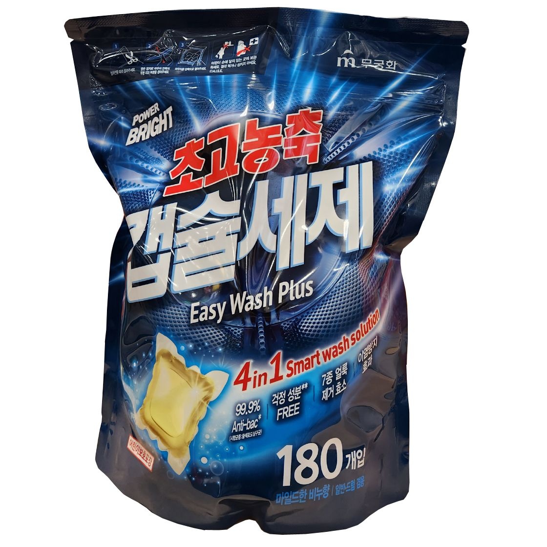무궁화 파워 브라이트 초고농축 4in1 캡슐 세탁세제 180개입