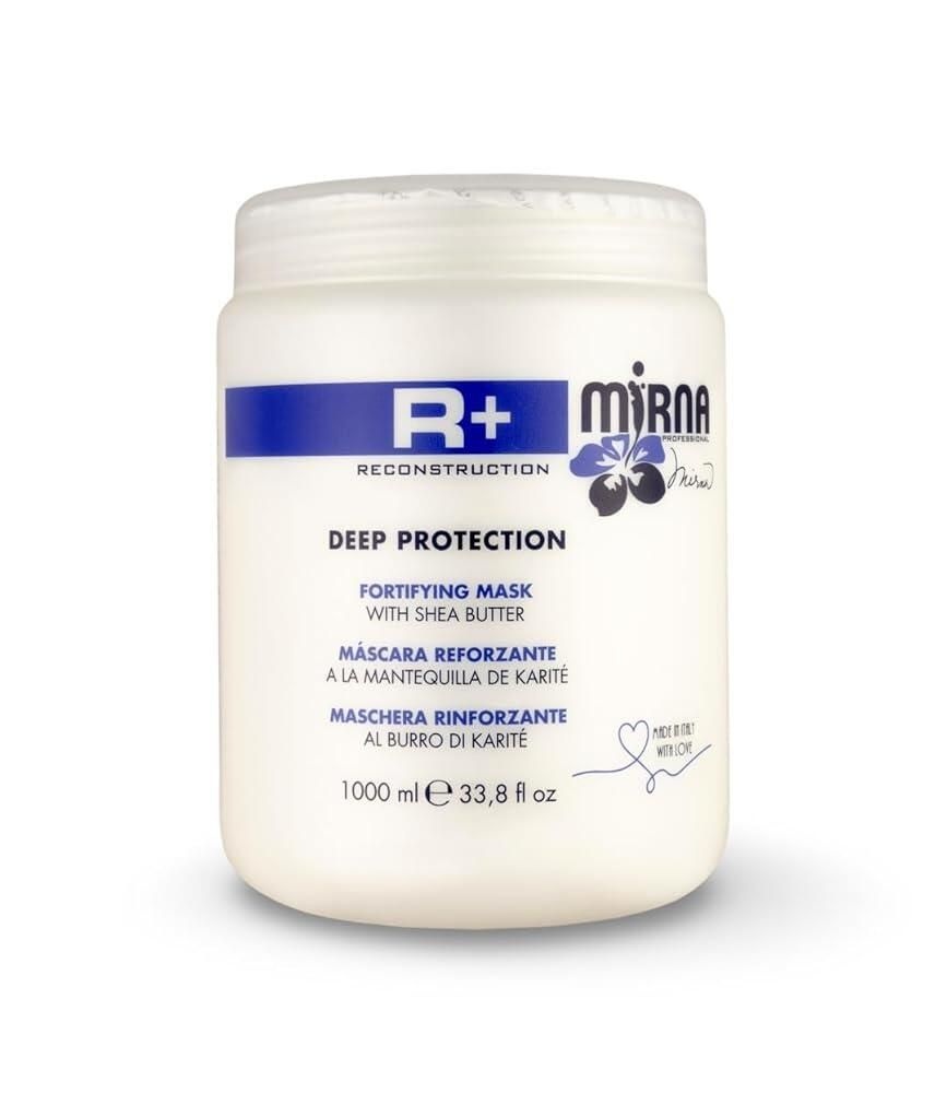 [해외] Mirna Professional R+ 리컨스트럭션 마스크 딥 프로텍션 수분 공급 강화 모발용 시어 버터 1000ml - 958.2g33.8온스 [호환]