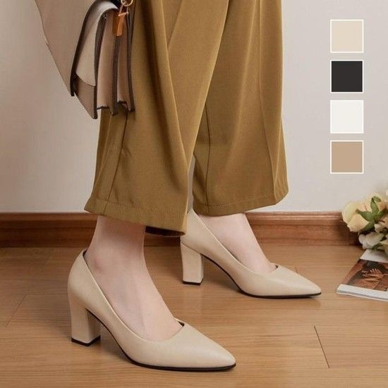 [SX60206]모던한 여성구두 디자인 칼라감 펌프스힐 (42761376)