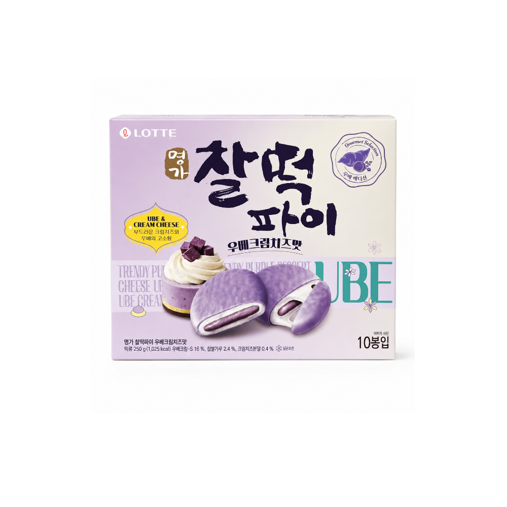 롯데제과 찰떡파이 우베크림치즈맛 250g 3개