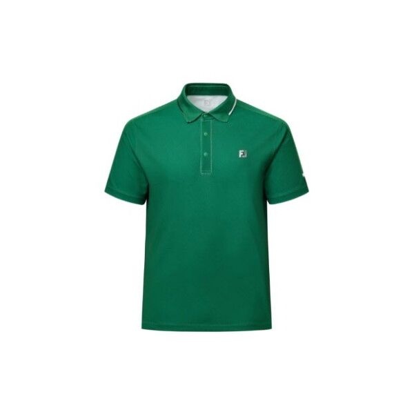 풋조이 [풋조이] 골프반팔티 VQA RHRFJ41443 니트 밴드 반팔 폴로 셔츠 Green