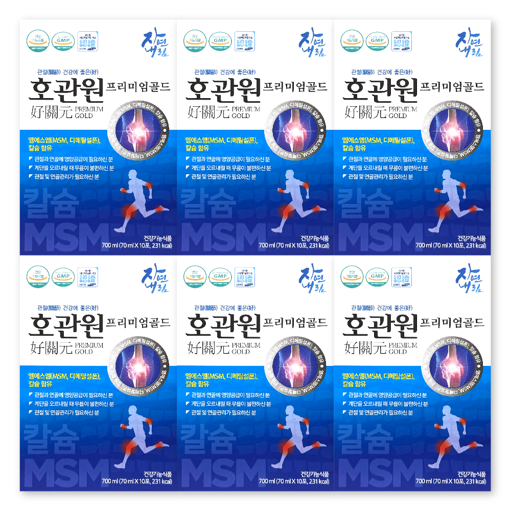호관원 건강에 좋은 프리미엄 골드 70ml X 10포 6박스 관절 건강