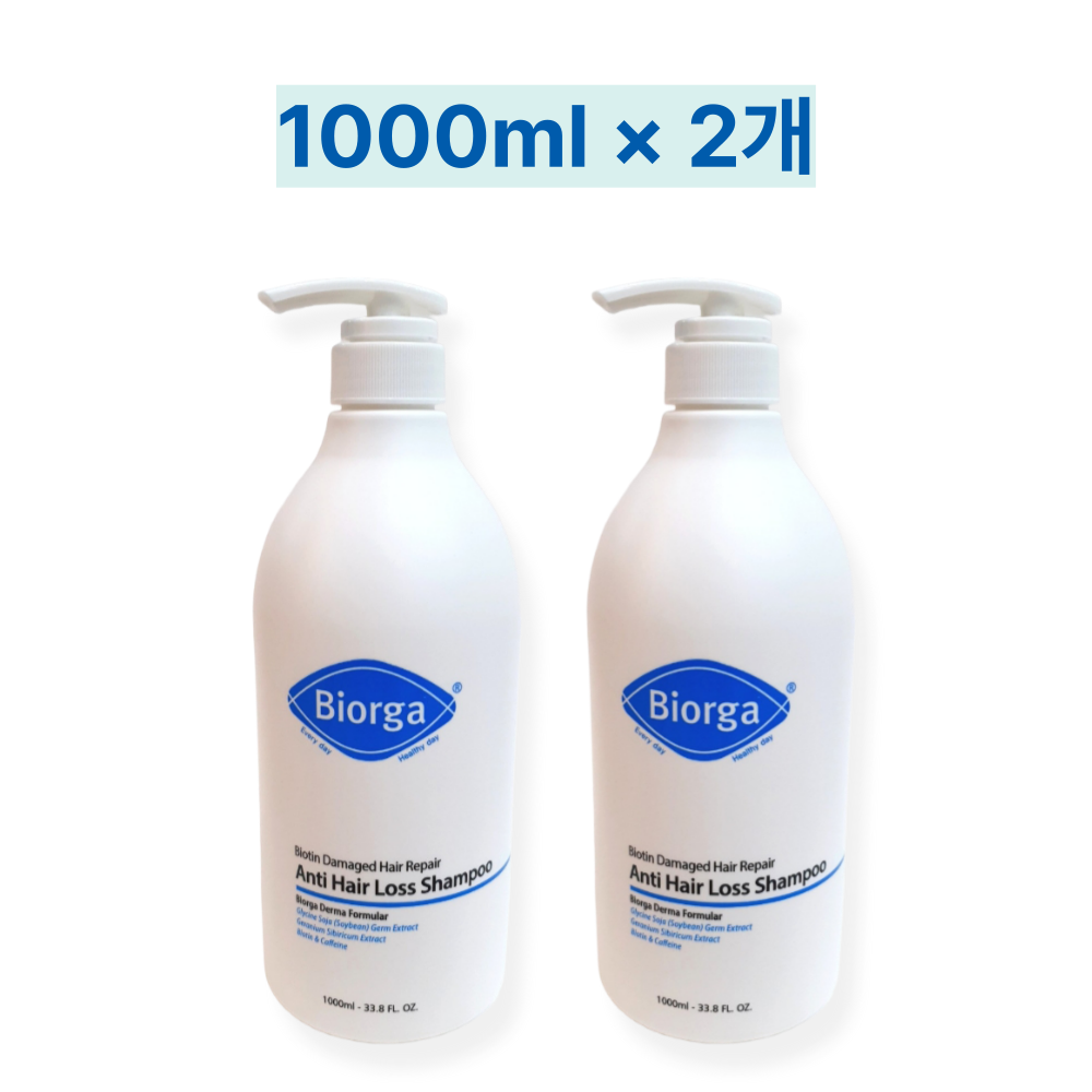 바이오가이아 바이오가 바이오틴 손상모발 개선 탈모완화 샴푸 1000ml ( 2개)