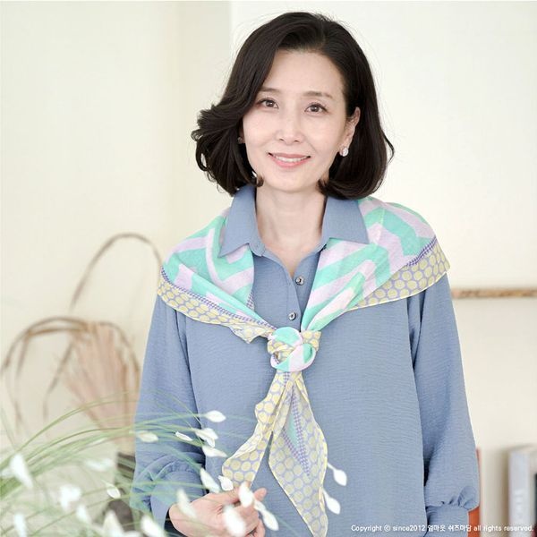쉬즈마담 [하프클럽]A42072 파스텔땡땡 마름모빅스카프/중년여성의류