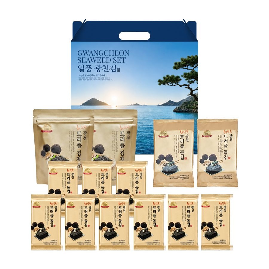 [광천맛김]광천 해달음 미 트러플 돌김 김자반2봉 식탁김 2봉 도시락김 9봉 선물세트