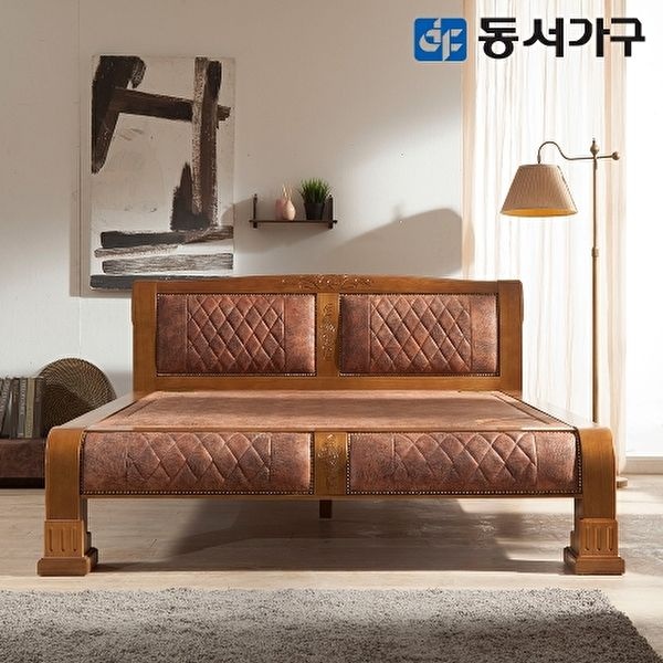 [동서가구]M 리더스 엔틱 고급 원목 명품 황토볼 퀸 Q 흙침대 DF635859