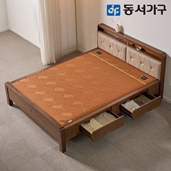 [동서가구][가죽수납]편백나무 인볼브 풍기인견 황토볼 흙침대 Q 퀸 DF645666