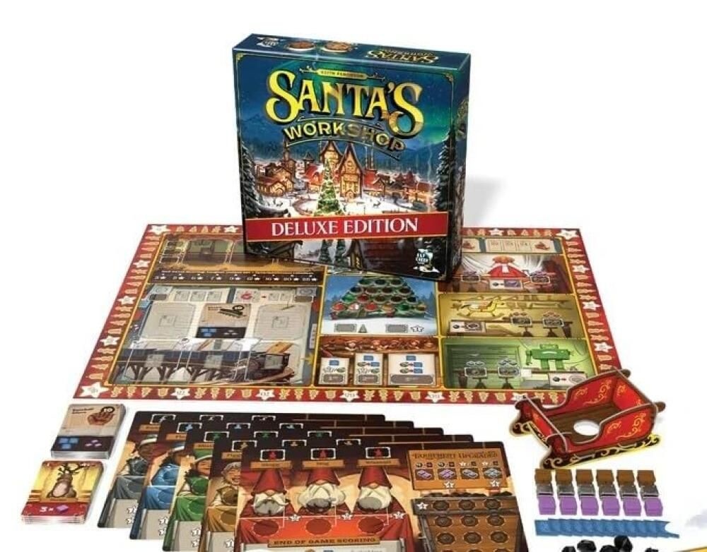 Elf Creek Games [해외] Santa's Workshop 디럭스 에디션 - 가족 취미 게이머 위한 축제 작업자 배치 게임 [호환]