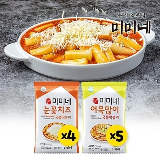 미미네 어묵많이 국물떡볶이 5+눈꽃치즈 4 총 9봉 315474