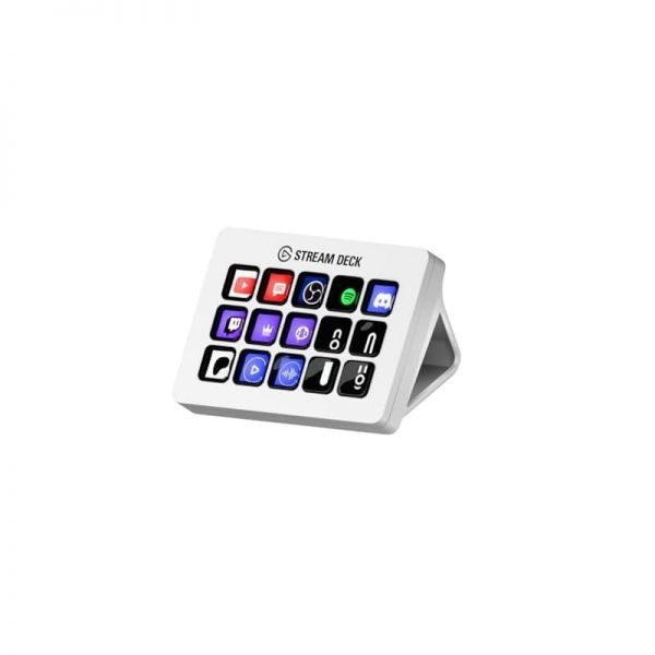 [해외] Elgato 엘가토 Stream Deck MK.2 화이트 스튜디오 컨트롤러 15개의 매크로 키 OBS Twitch YouTube 등 앱 소프트웨어에서 액션