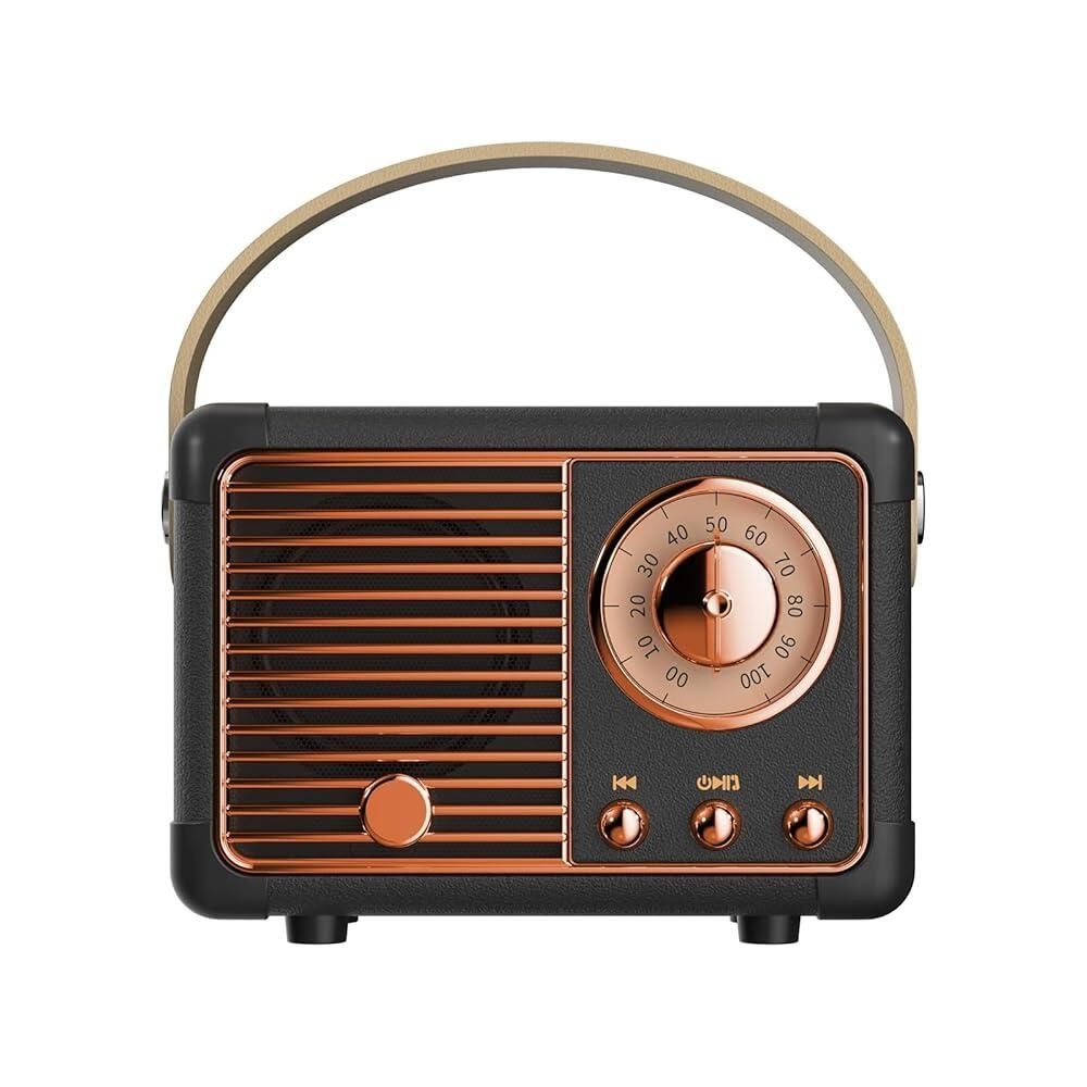 QUEQIMU [해외] QUEQIMU Retro Bluetooth Speaker Wireless Vintage Indoor Outdoor Portable Small Support USB/TF Card/AUX Pink [호환]