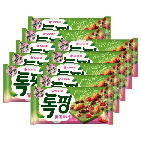 오리온 톡핑 말차블라썸 43g x 10입