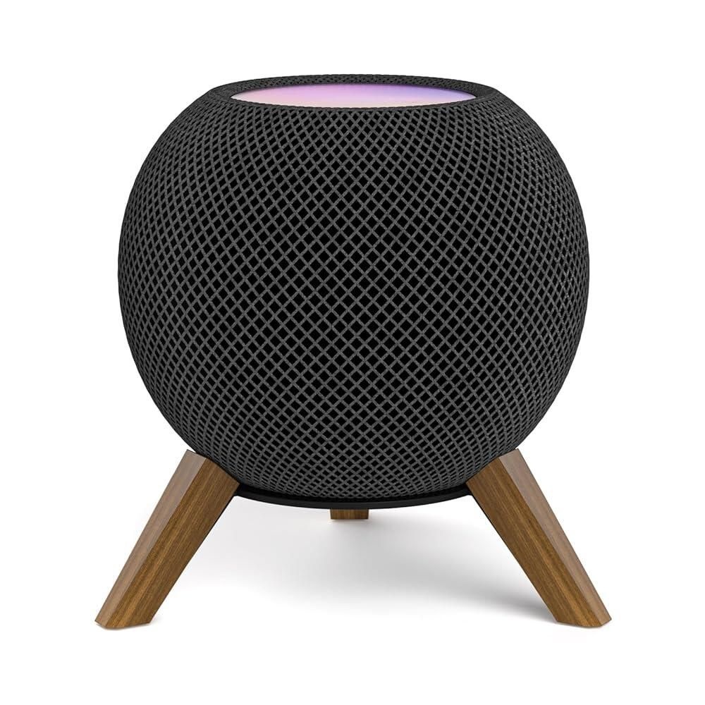[해외] HomePod 미니 스탠드용 목재 데스크탑 스피커 스탠드 - 홈 포드 테이블 홀더 장식 공간 절약용 삼각대 책상 1팩 [호
