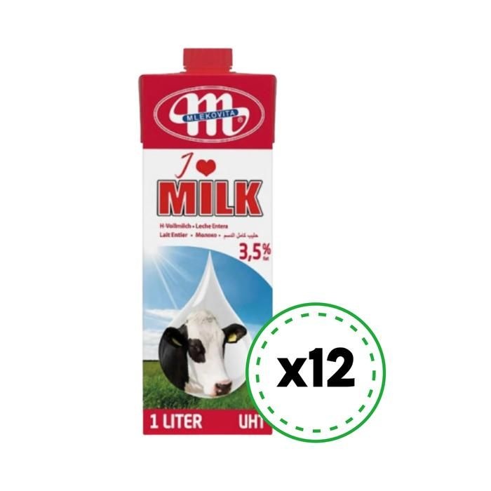 [믈레코비타] 폴란드산 믈레코비타 3.5% 우유 1000ml x 12개