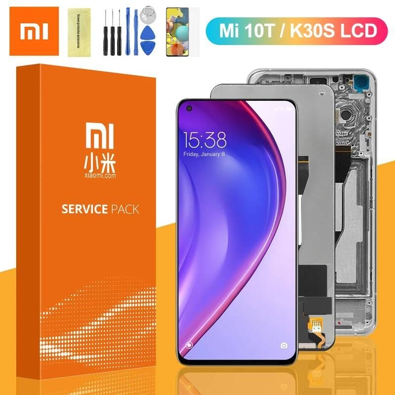 UnKnown [해외] 스마트폰 액정 교체 부품 100% 오리지널 6.67  샤오미 Mi 10T 프로 LCD 터치 스크린 디스플레이 디지타이저 어셈블리 5G
