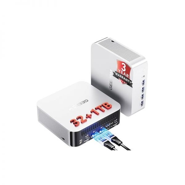 GEEKOM [해외] GEEKOM A8 Max 미니 PC AMD Ryzen 9 8945HS 8745HS로 업그레이드 32GB DDR5 1TB SSD 확장 가능 듀얼 2.5G LAN 탑재 게이밍 Windows 11 Pro U