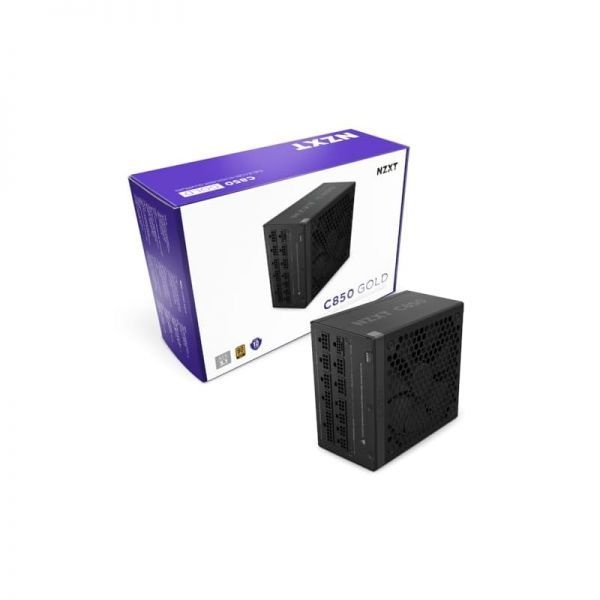NZXT [해외] NZXT C850 Gold ATX 3.1 완전 모듈러 저소음 PC 게이밍 파워 서플라이 850W 80 Plus 12V 2x6 커넥터 제로 팬 모드 100% 일본산 콘