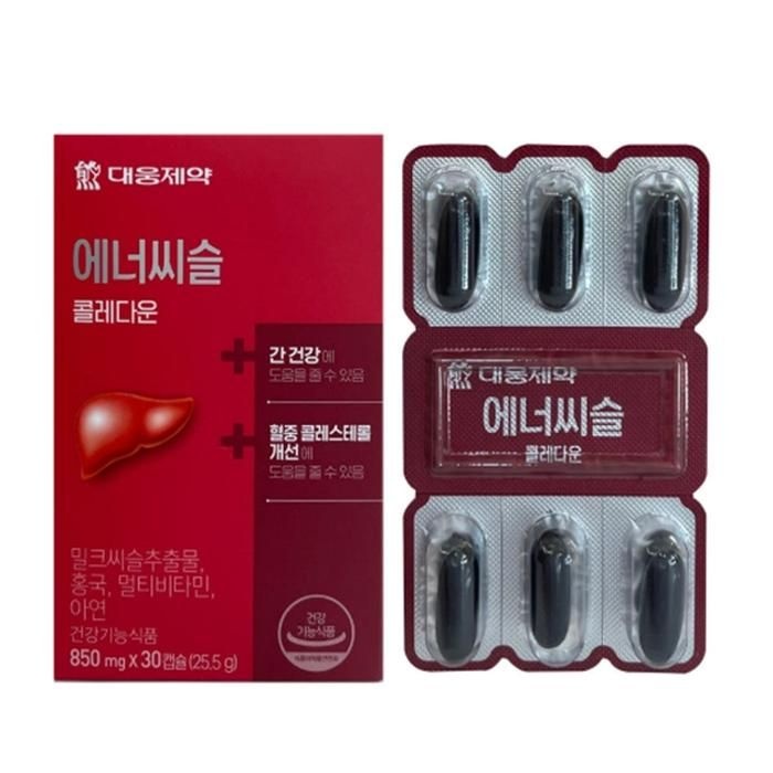 대웅제약 에너씨슬 콜레다운 850mg 30캡슐 1개