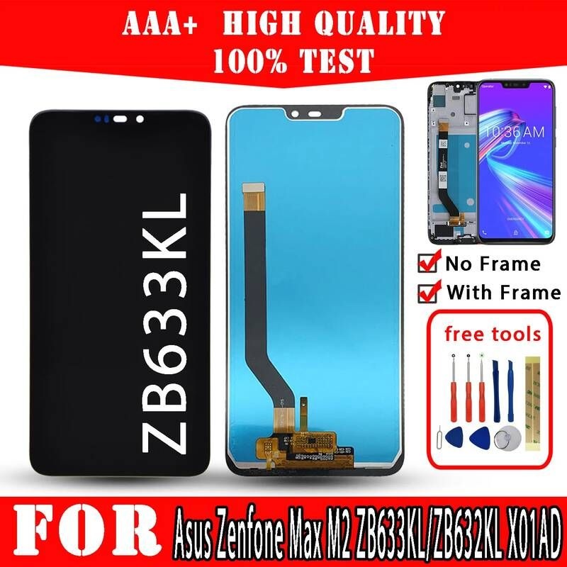 UnKnown [해외] 스마트폰 액정 교체 부품 Asus Zenfone Max M2 ZB633KL/ZB632KL X01AD 디스플레이 용 오리지널 LCD 프리미엄 품질 터치 스크린
