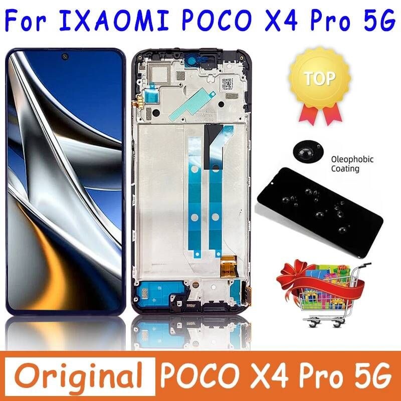 [해외] 스마트폰 액정 교체 부품 슈퍼 AMOLED 6.67 인치 샤오미 포코 X4 프로 5G LCD 터치 스크린 디지타이저 어셈블리 201116PG