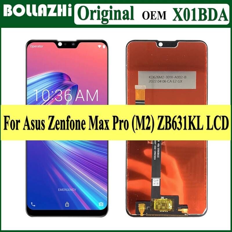 UnKnown [해외] 스마트폰 액정 교체 부품 Asus Zenfone Max Pro M2 ZB631KL 스크린 교체용 LCD 디스플레이 X01BDA
