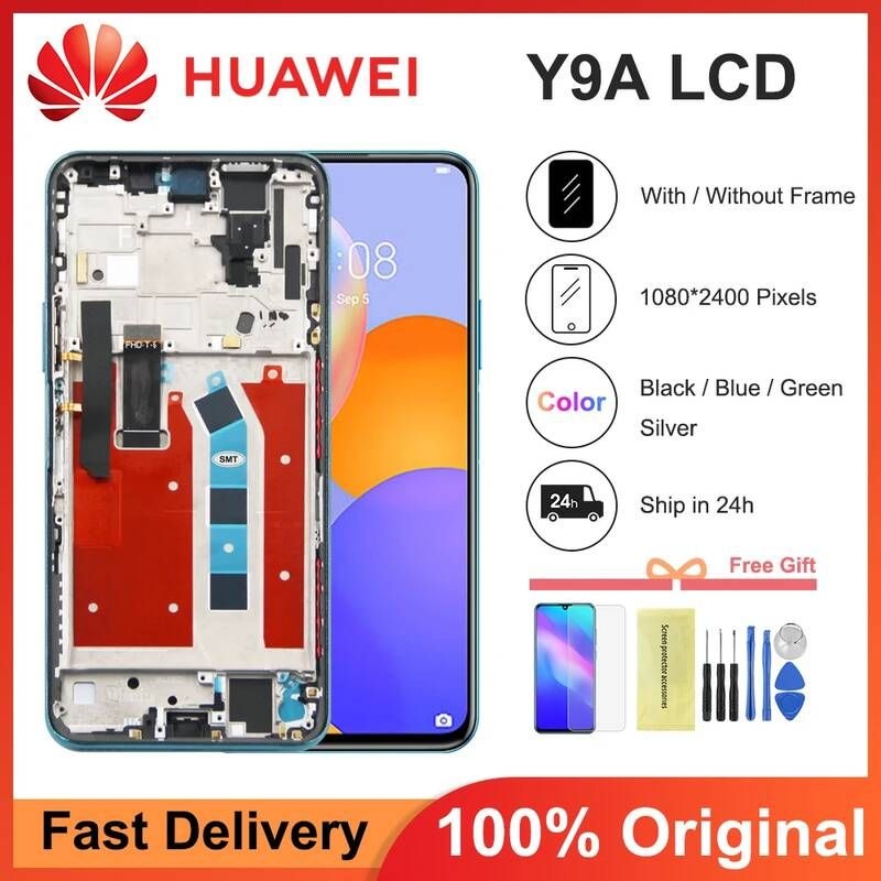 UnKnown [해외] 스마트폰 액정 교체 부품 화웨이 Y9A LCD FRL-22 FRL-23 L22 L23 용 오리지널 디스플레이 Honor X10 5G TEL-AN00 디스플레이용