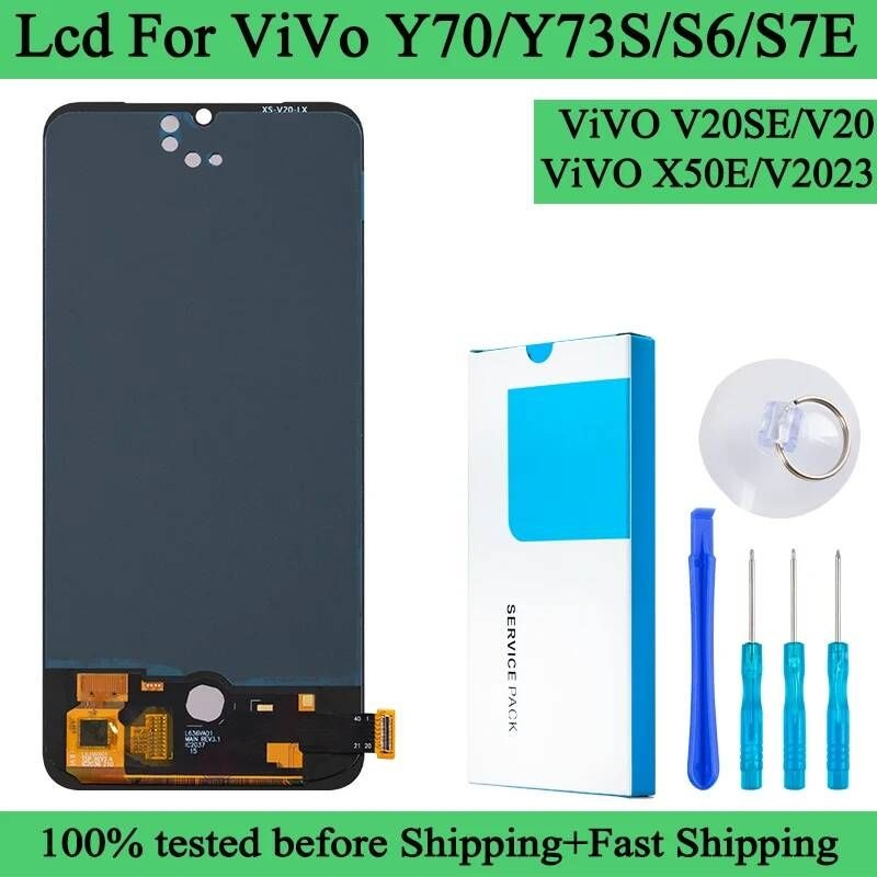 [해외] 스마트폰 액정 교체 부품 VIVO Y70 Y73S 디스플레이용 프리미엄 LCD 터치 스크린 디지타이저 패널 어셈블리 S6 S7E V20SE