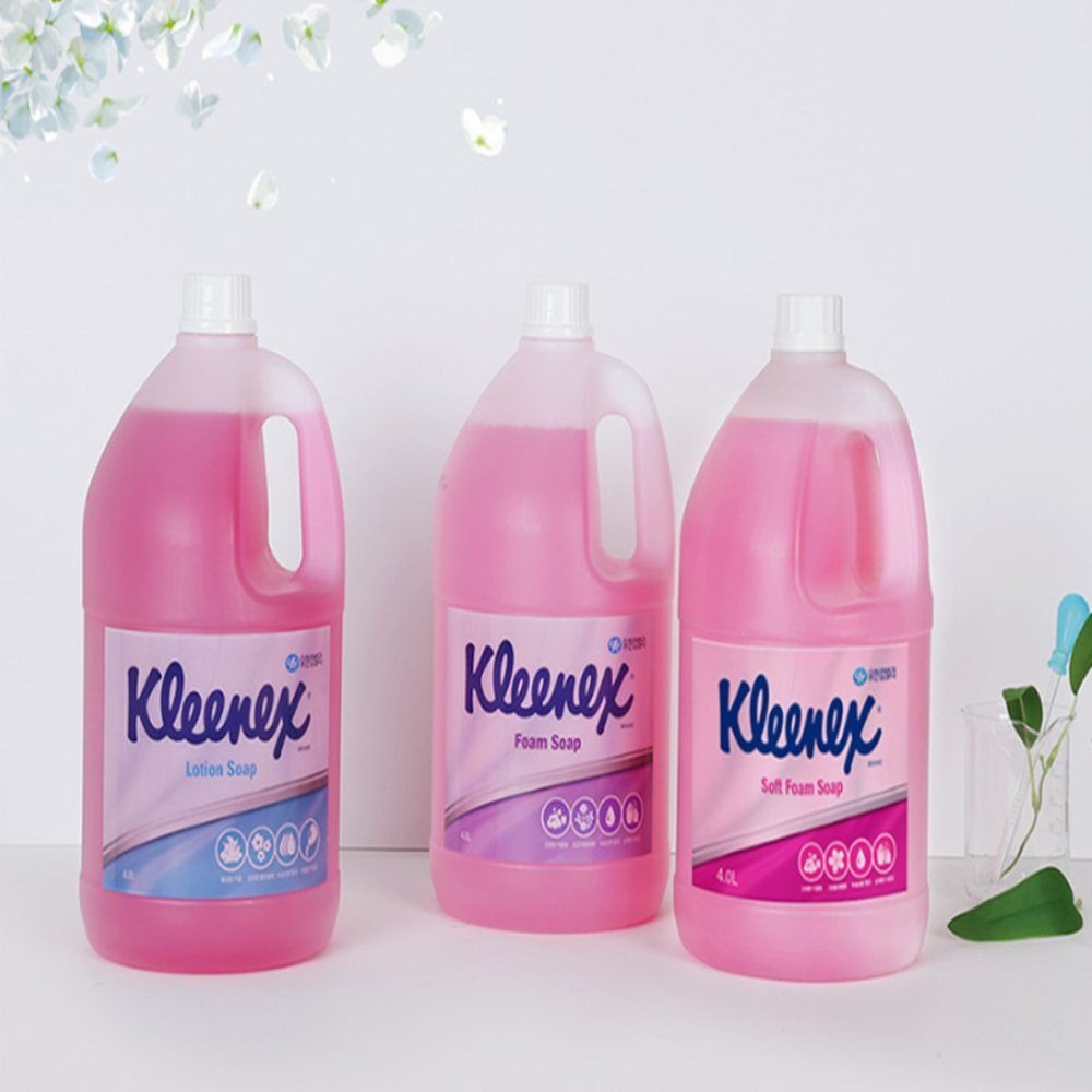 다모음집 크리넥스 핸드워시 그린플로럴향 4L X 4개 거품세정제 소프트폼솝핸드워시