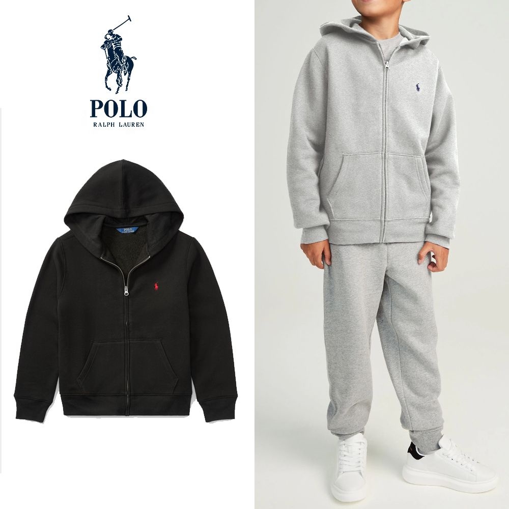 Polo RalphLauren 플리스 후드집업 블랙 다크 그레이 4색상 보이즈