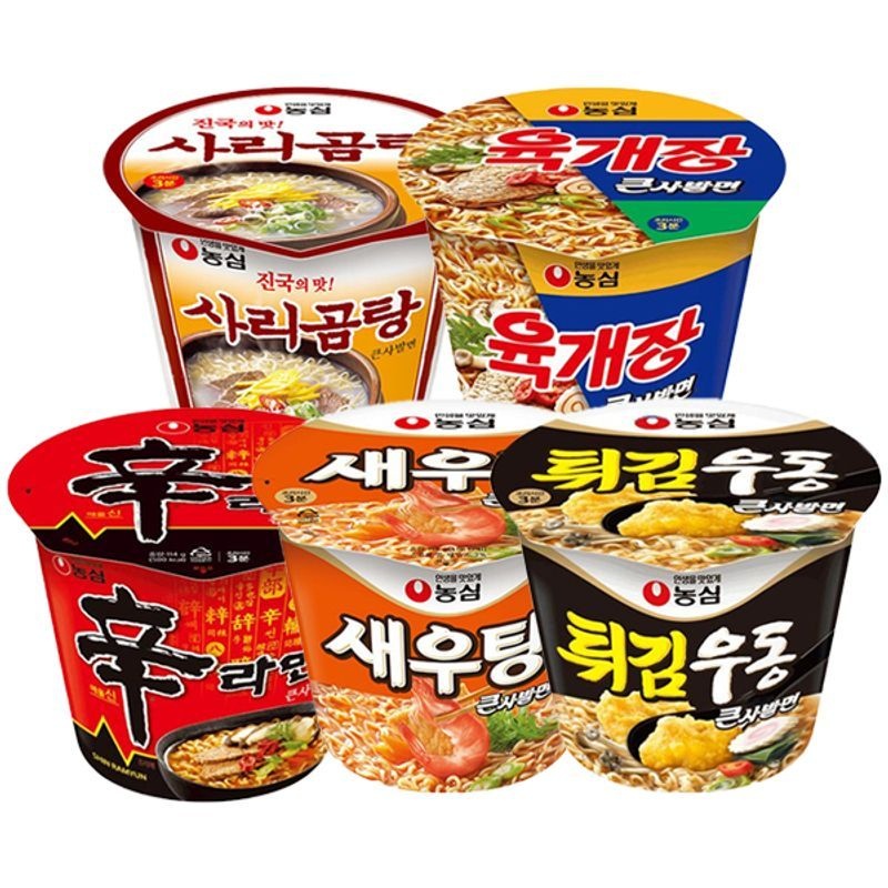 농심 큰사발 16개입(신라면 4+새우탕4+튀김우동4+사리곰탕2+육개장2)