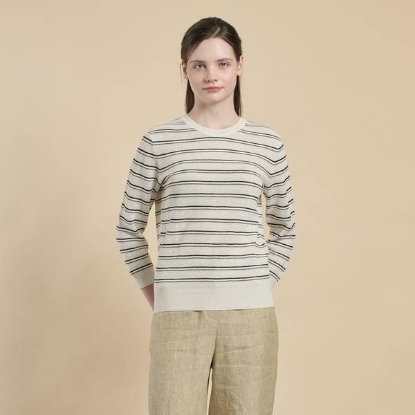 BCBG 스트라이프 폼폼 니트 B6M3K402 M7N3P8Q1 P4Q9R2S5