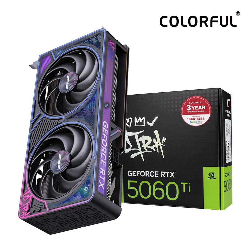 컬러풀 컬러풀 COLORFUL 컬러풀 iGame RTX 5060 Ti ULTRA DUO OC D7 16GB 도우정보